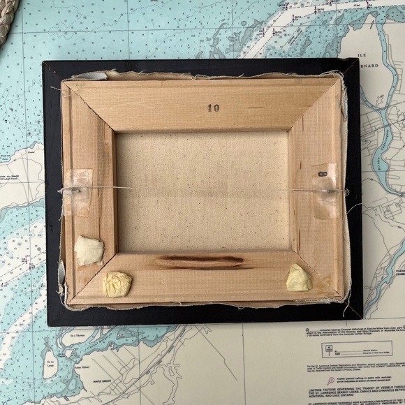 Vintage Framed Seascape Oil on Canvas Original Artwork - Picture 4 of 4